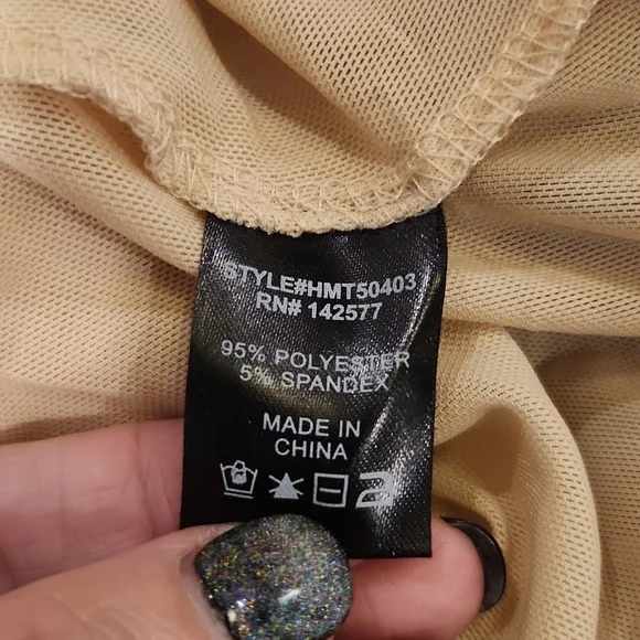 Haute Monde Sheer Beige Lace Bodysuit Size L, New With Tags! - Picture 4 of 9